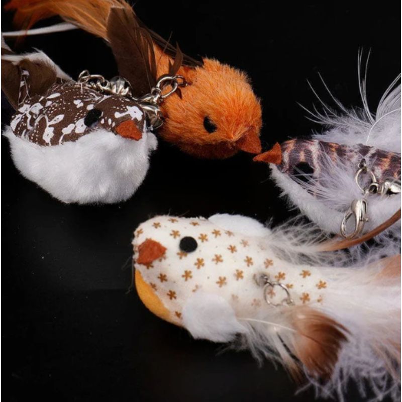 Jeu ventouse + 5 oiseaux pour chat | BirdFamily™
