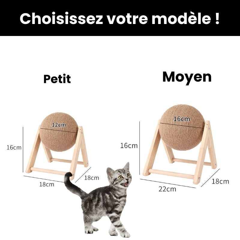 Griffoir boule design en bois | Orbicat™
