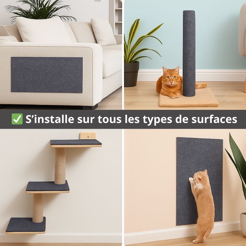 Tapis adhésif anti-griffes découpable pour meubles | ProtectGriff™