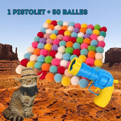 Pistolet + 50 balles pour chat | Westerncat™