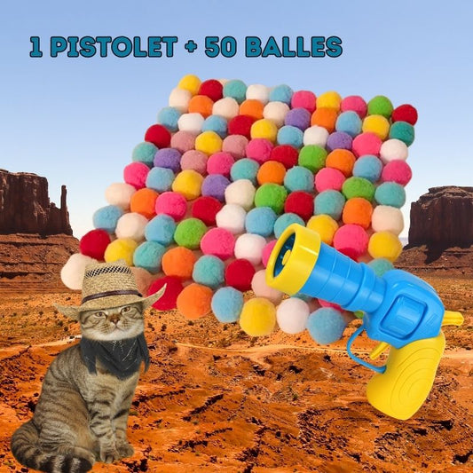 Pistolet + 50 balles pour chat | Westerncat™